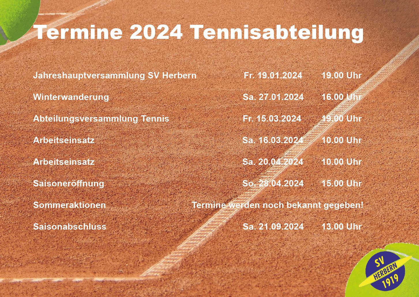Termine 2024 – SV 1919 Herbern e. V.